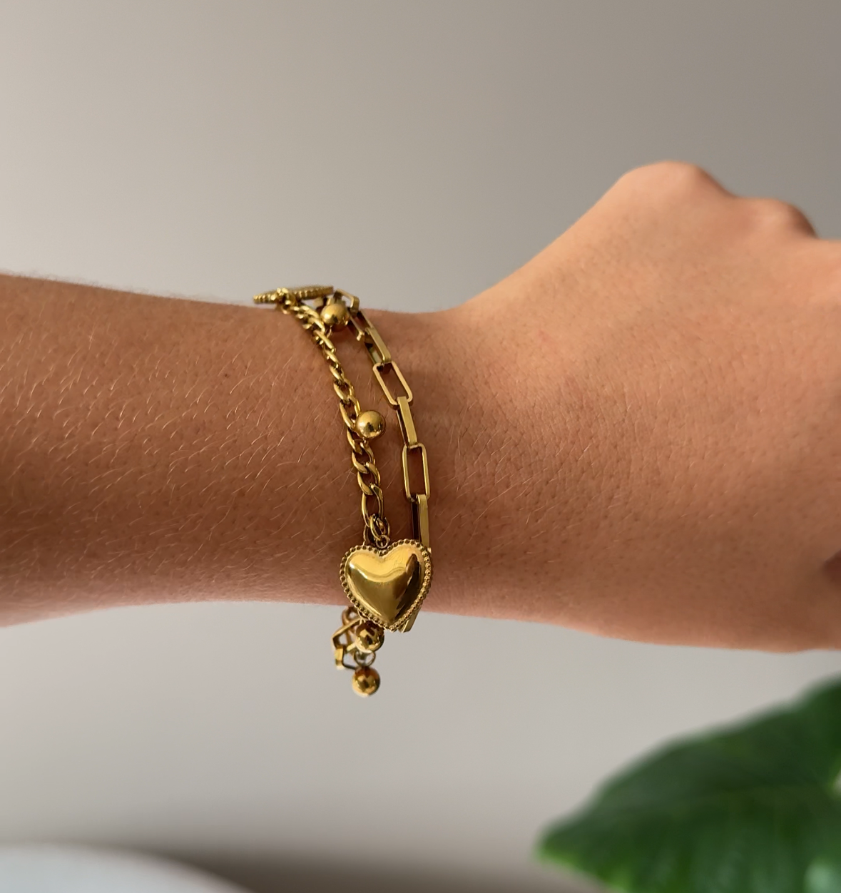 Brazalete doble cadena